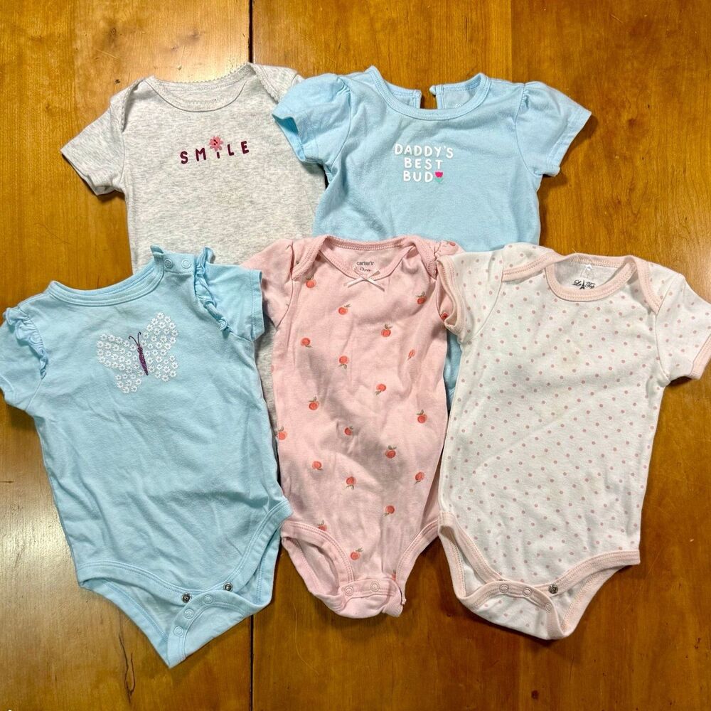 Baby Girl Clothes Onesies 6-9M 9M Sizes Bundle Lot of 5